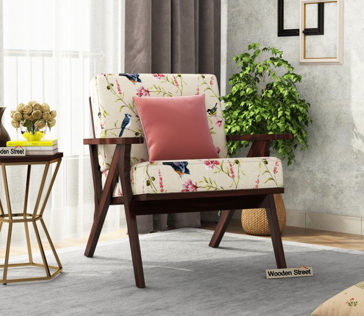 Crisper Arm Chair (Cotton, Cream Robins)