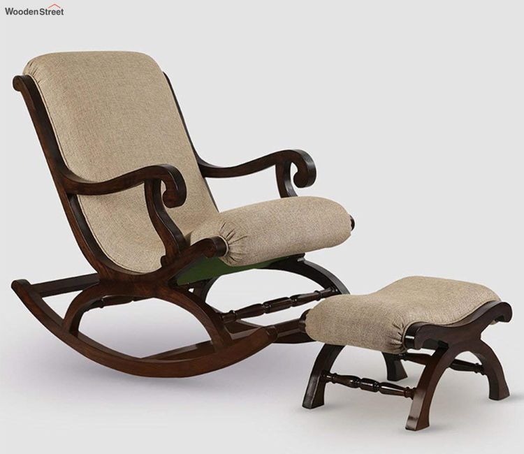 Jude Rocking Chair with Foot Rest and Cushion