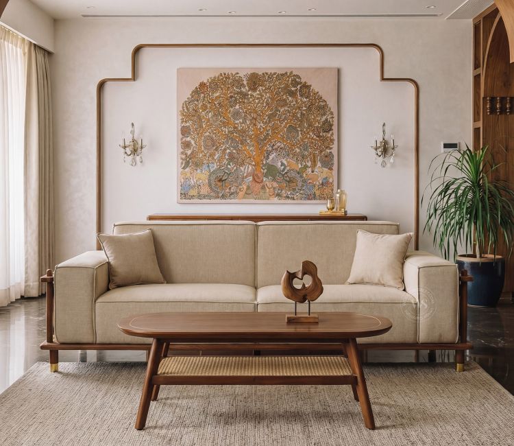 Quartz Wooden Sofa Set (Honey Finish) | sofa models wooden | wooden sofa for living room | new model wooden sofa set | sofa set in wood | sofa cheap price