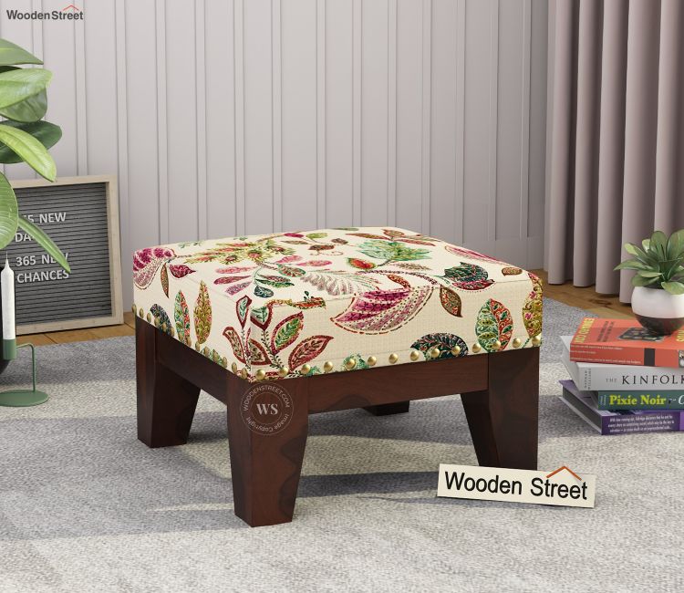 Wooden stool for living room – handcrafted solid wood stool design