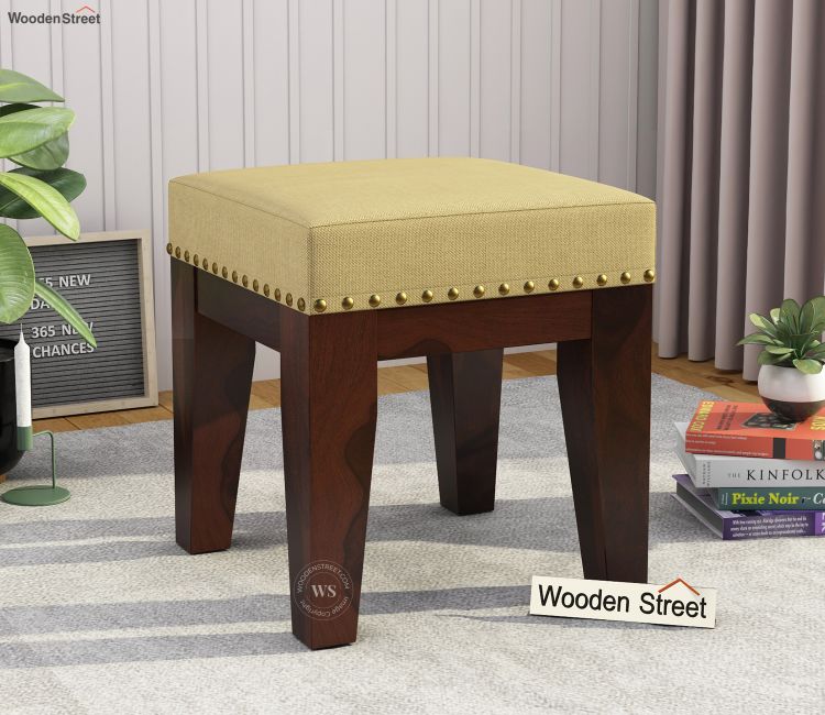 Wooden stool for sitting – versatile footstool for living room