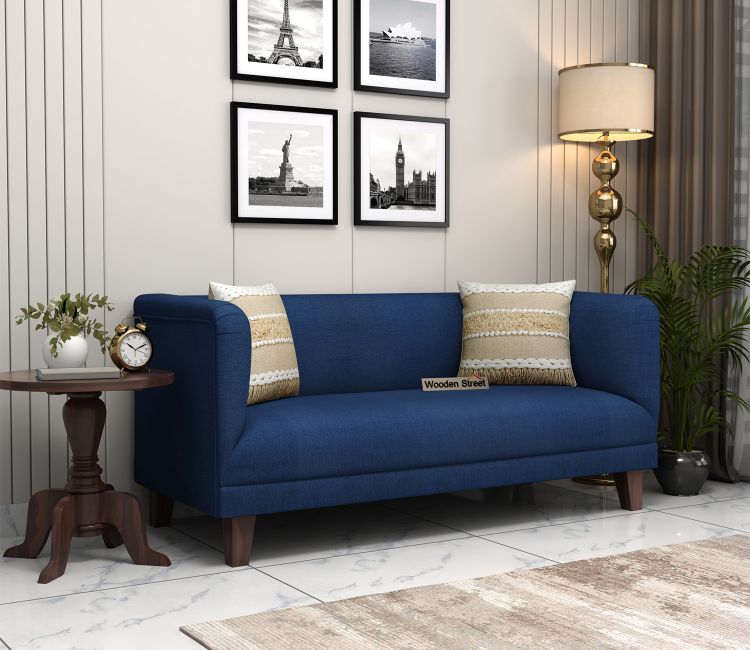 buy 3 Seater Velvet Fabric Sofa Set online price