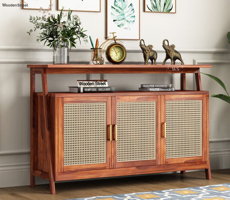 Erin honey console table - decorative display table