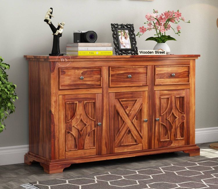 Martin 3-Drawer Wooden Chest Of Drawers In Honey Finish