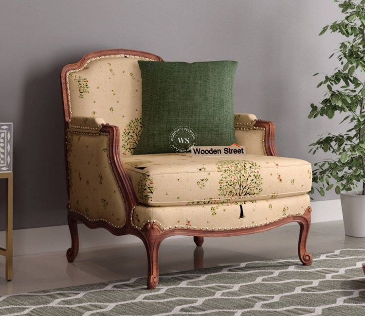 Margret 1 Seater Sofa (Cotton, Beige Pomme)