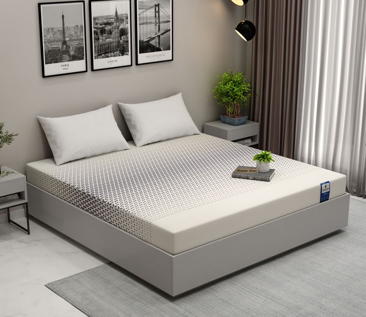 bed with mattress