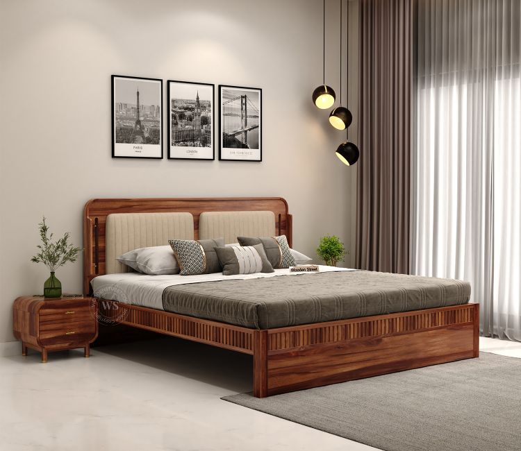 original teak wood bed online india, teak bed price low