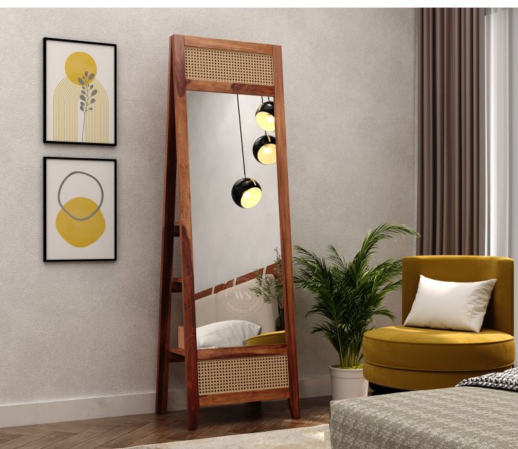 Tansy Dressing Table With Storage in Honey Finish - Wooden Street