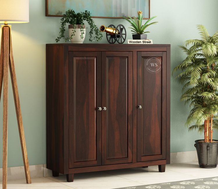Ruben Sheesham Wood Shoe Cabinet With 32 Pair Capacity | Buy Shoe Rack Online in Bangalore, Mumbai, Chennai