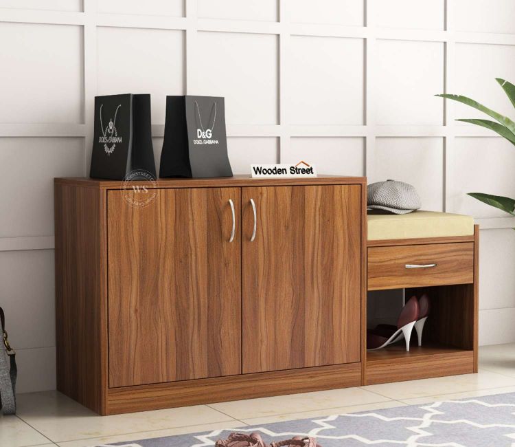 Shoe Rack Design Macon 12 Pair Wood Shoe Rack With Seat and Storage Drawer