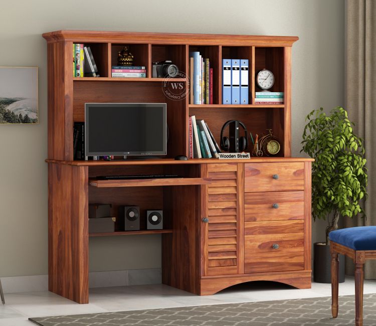 Jerold big computer table with Storage Cabinet