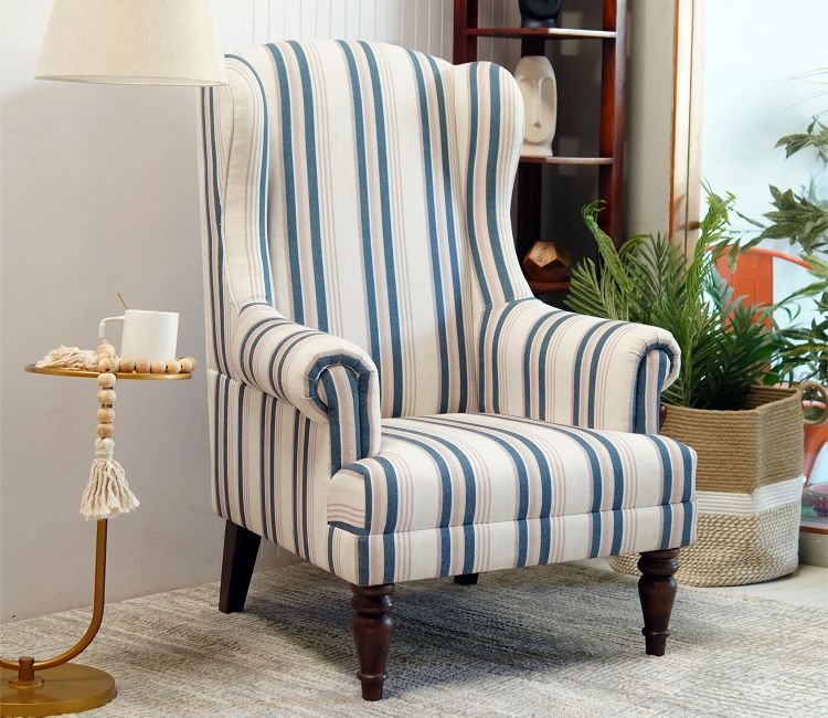 Danon Lounge Chair (Blue Stripe)