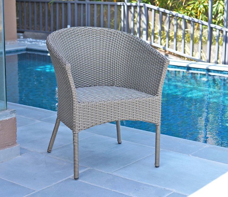 Vatican Wicker Outdoor Garden Chair ( Golden White)