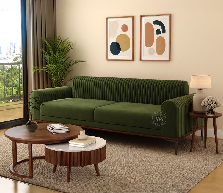 buy 3 Seater Sofa Set online price | Fabric sofa design for hall