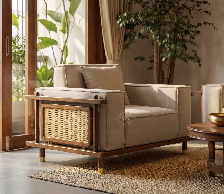 Quartz Wooden Sofa Set (Honey Finish) | sofa models wooden | wooden sofa for living room | new model wooden sofa set | sofa set in wood | sofa cheap price