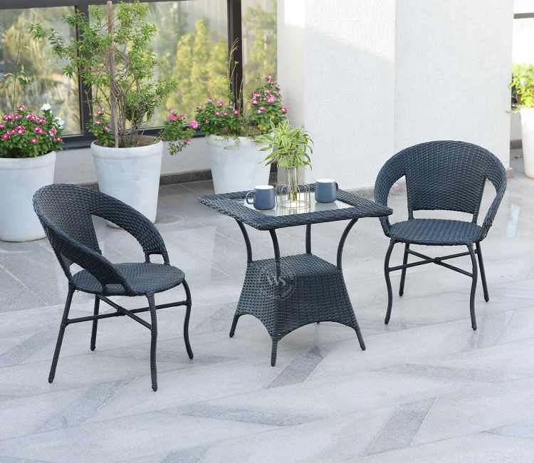 Valano 2 Seater Outdoor Set (Black)
