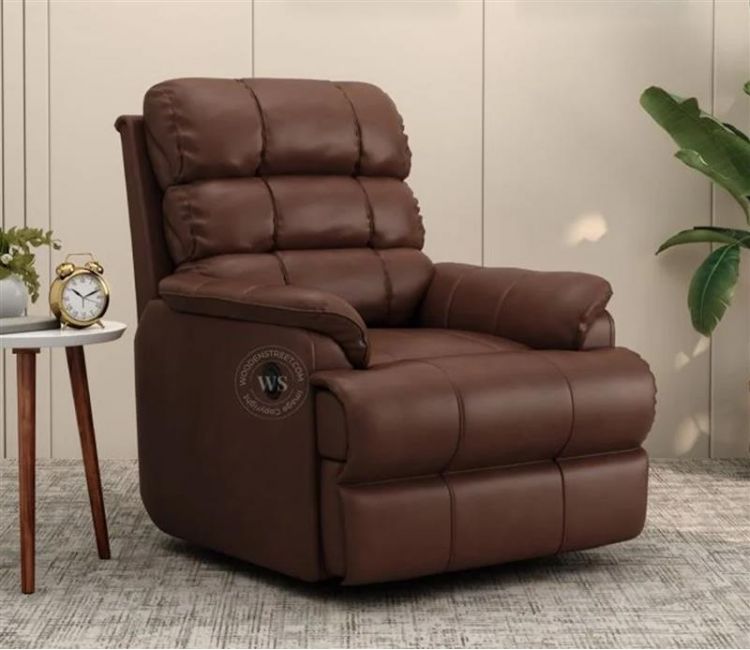 Valencia Motorized Recliner Sofa (Saddle Brown)