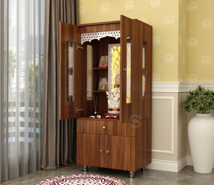 Atharv contemporary mandir design for home interiors