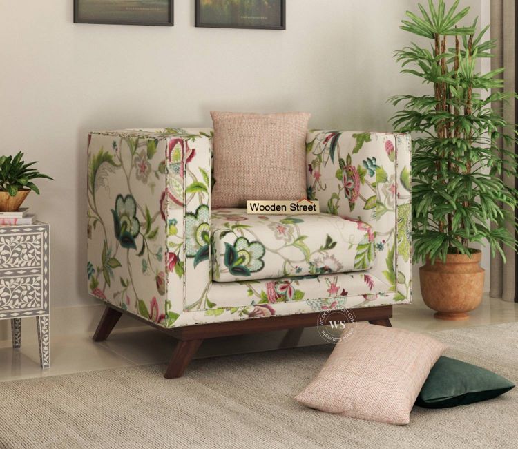 Berlin 1 Seater Sofa (Fabric, Rose Vineyard)