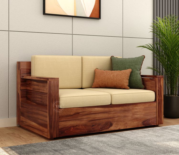 Marriott Wooden two Seater Sofa Set Design Images