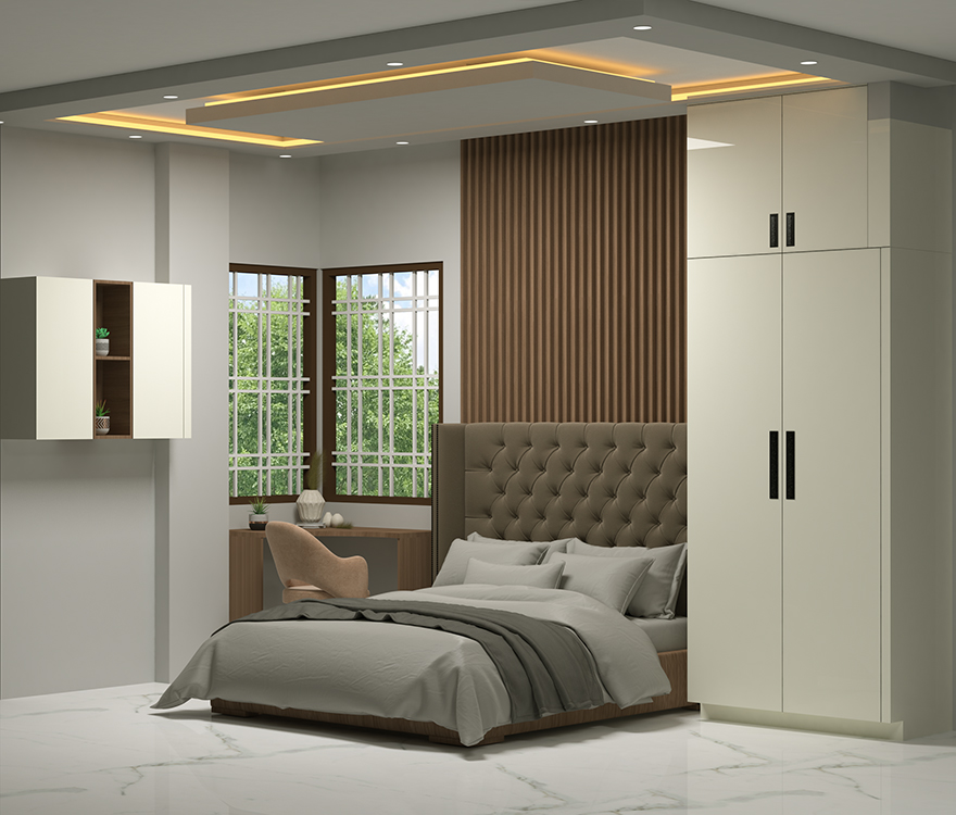 Noble Hinged Wardrobe - Wooden street