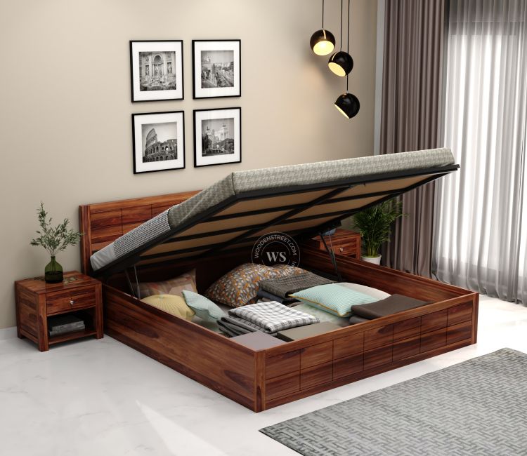 Buy Wooden Hydraulic Bed Online | Best Bed Prices In Pune, Delhi, Hyderabad