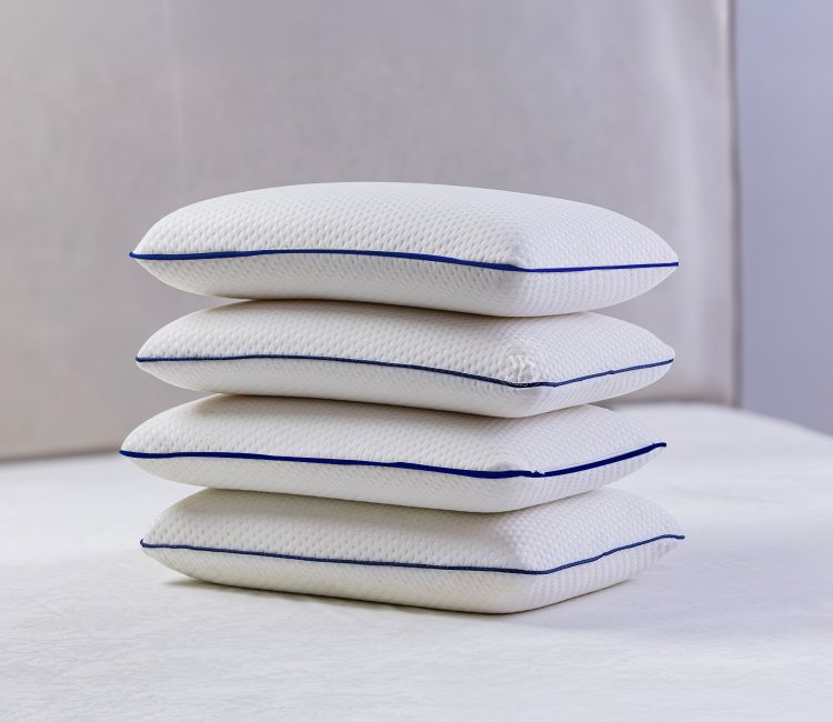 Moonmist Memory Foam Orthopedic Pillow for Neck and Shoulder Pain Relief with Removable Cover(Medium, White, Set of 4)