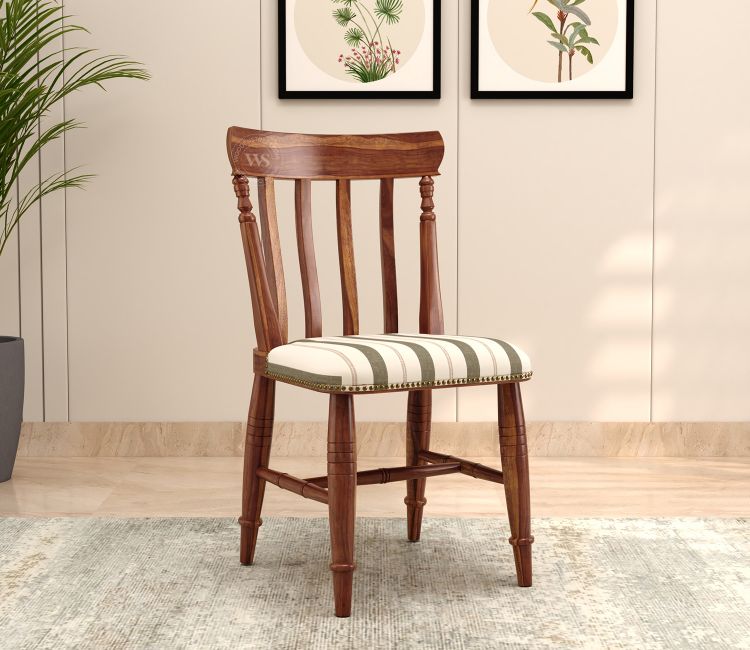 Misha Sheesham Wood Dining Chair (Teak Finish)