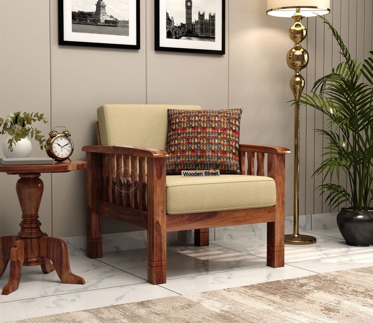Olympia 1 Seater Wooden Sofa