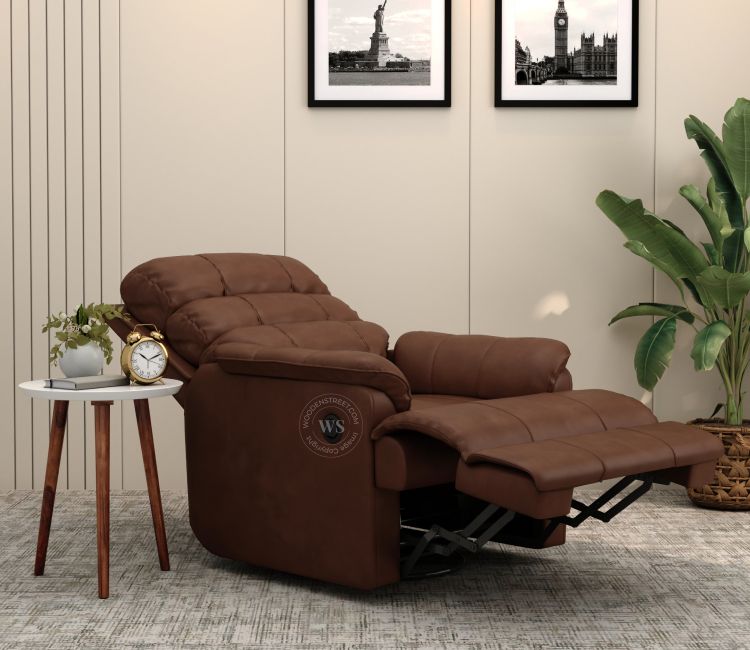 Valencia Motorized Recliner Sofa (Saddle Brown)