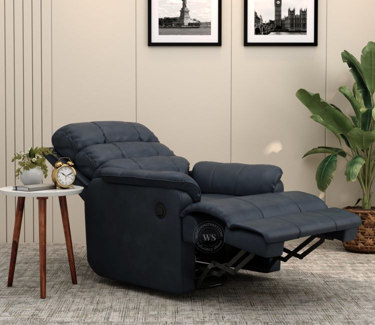 Valencia Motorized Recliner Sofa (Blue)