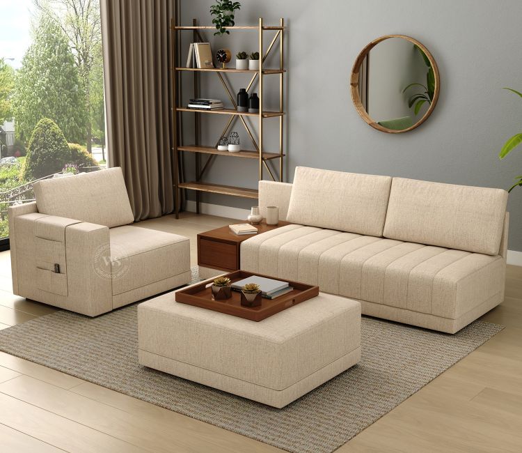 Buy L Shaped Sofa Bed with Storage | fabric sofa cum bed | sofa bed | latest sofa design