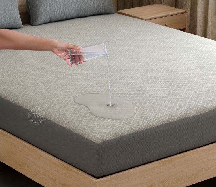 Matrix Ultra Soft Melange Cotton Breathable Hypoallergenic Waterproof Mattress Protector King Size (Grey, 78 x 72)