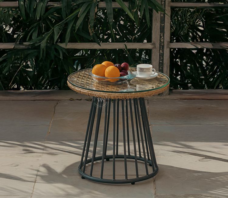 Aroha Outdoor Garden Table (Caramel Brown)