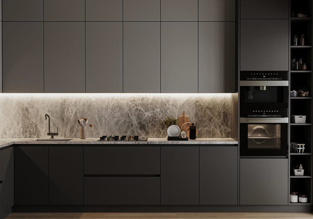 Aurex Straight Kitchen Design - Wooden street