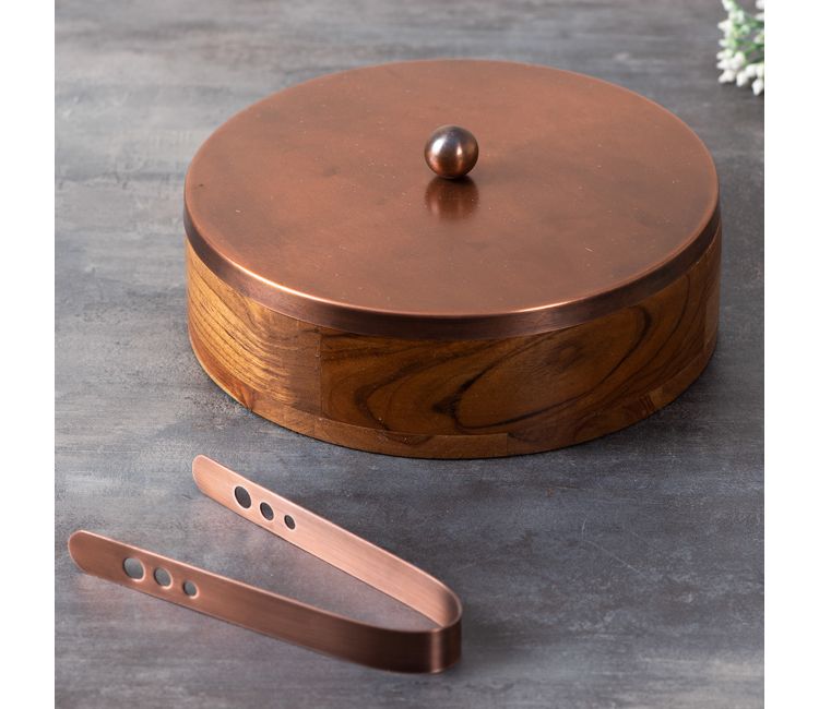 casserole set - Wood Chapati Box, Wooden Hot Pot Roti Dabba with Lid, Roti Storage Server Basket, Container for Kitchen in bangalore, hyderabad, chennai