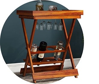Woodenstreet india Bar Trolleys