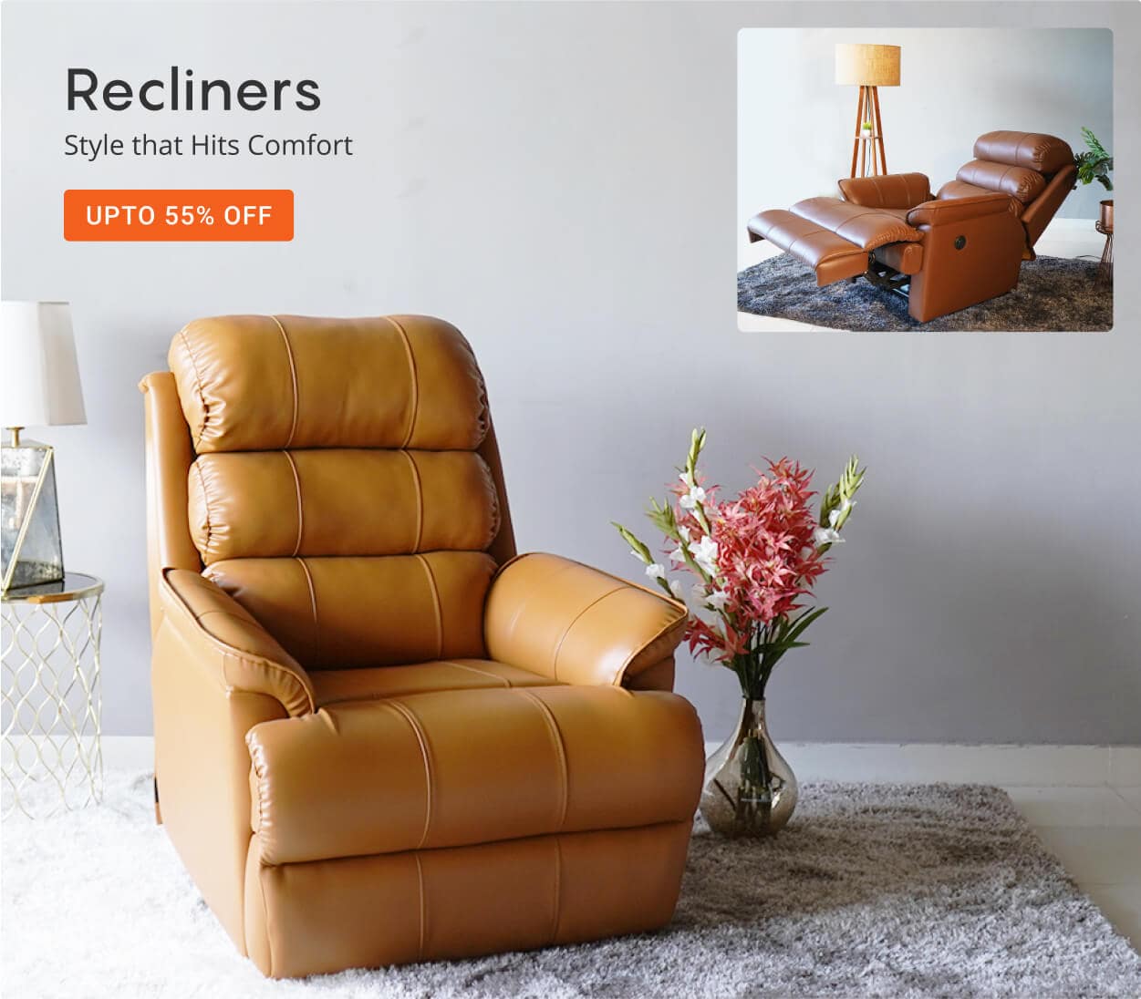 living furniture recliners online india