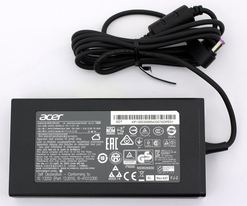 Original 135W Acer Aspire 7 A717-71G-538W AC Adapter Charger+Free Cord