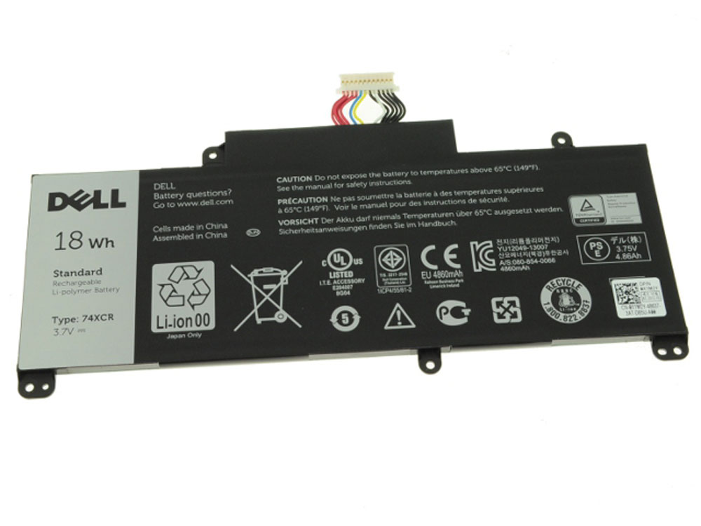 Original 18Wh Dell 074XCR 74XCR Battery - Click Image to Close