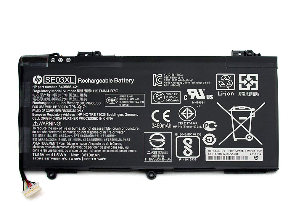 Original 3450mAh HP HSTNN-LB7G HSTNN-UB6Z SE03XL TPN-Q171 Battery