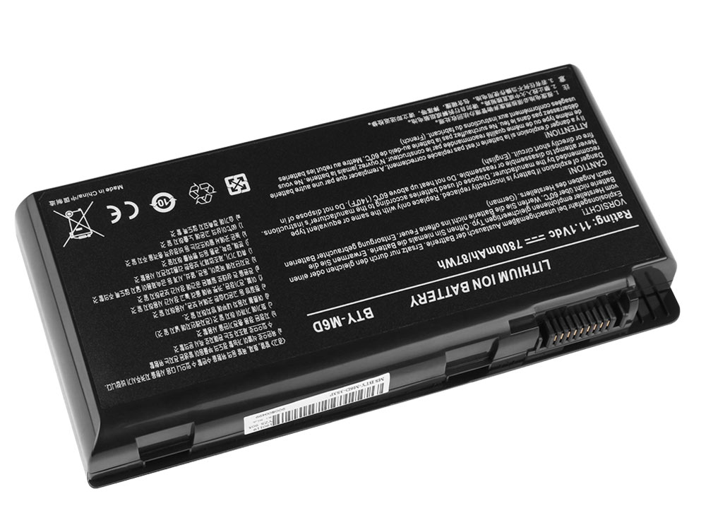 7800mAh 9 Cell 87Wh MSI GT60 2PC Dominator GTX 870M Series Battery