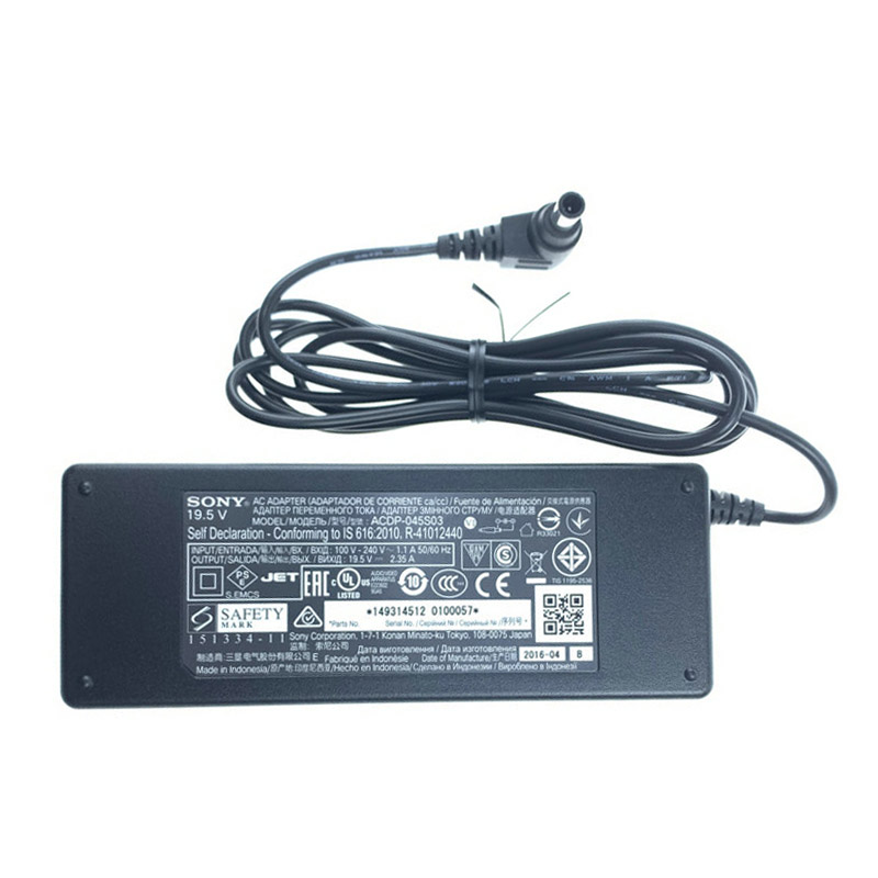 Original 45W Sony ACDP-045S03 AC Adapter Charger + Free Cord